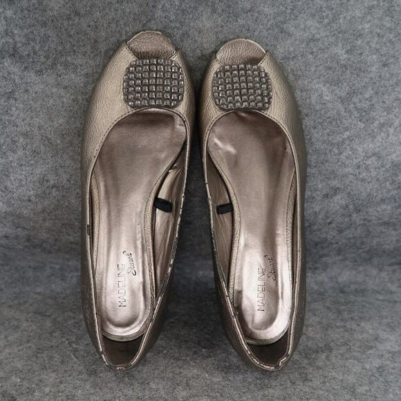 Madeline Stuart Shoes Womens 8.5 Flats Ballet Peep Toe Fashion Formal Wide Fit - Picture 7 of 16